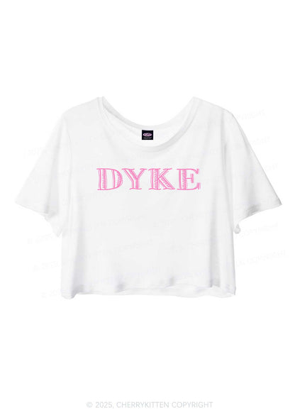DYKE Pride Y2K Sheer Crop Tee Cherrykitten