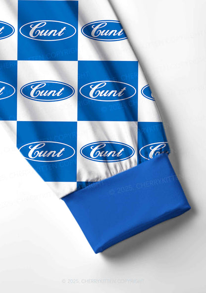 Oval Cxxt Y2K Print Long Sleeve Pajama Set Cherrykitten