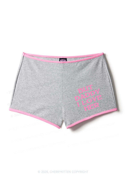 But Daddy I Love Her Pride Y2K Booty Shorts Cherrykitten
