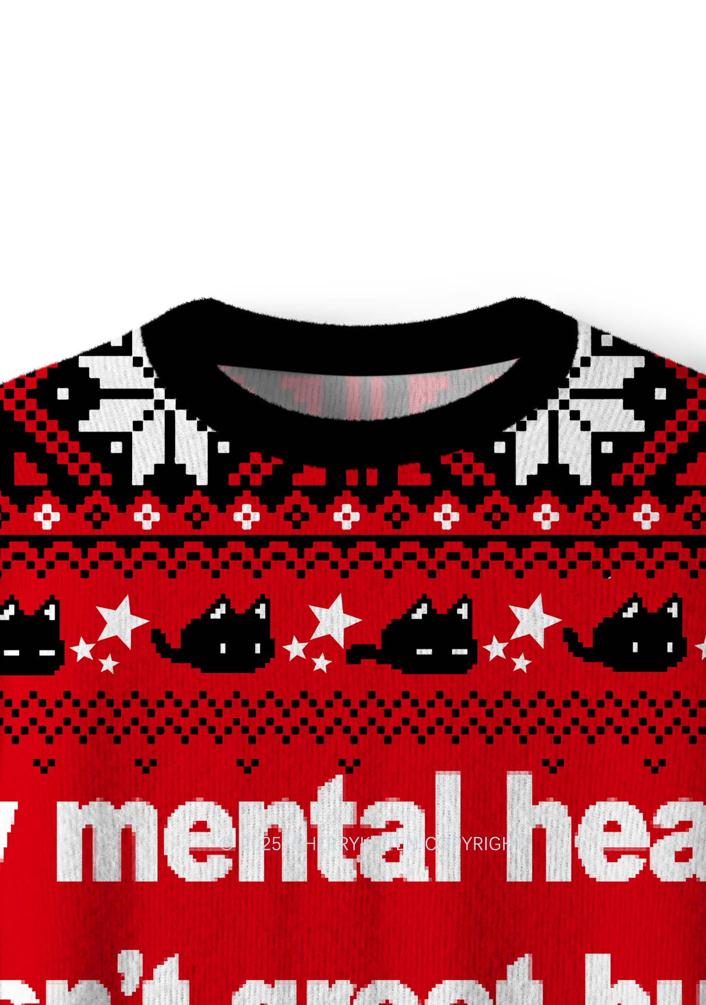 Great Mental Health Puxxy Y2K Christmas Knit Sweatshirt Cherrykitten