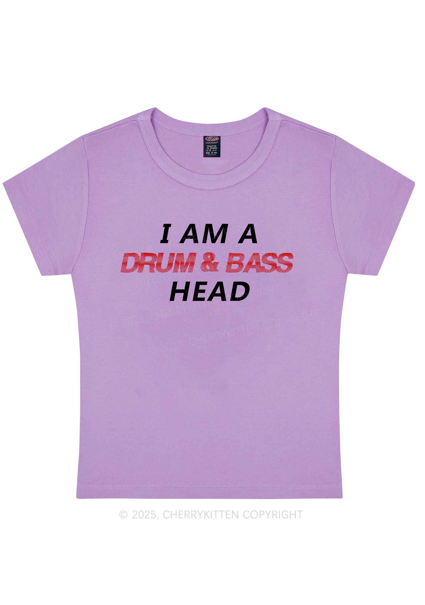 Drum Bass Head Y2K Baby Tee Cherrykitten