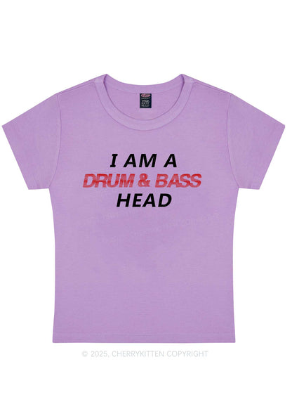 Drum Bass Head Y2K Baby Tee Cherrykitten