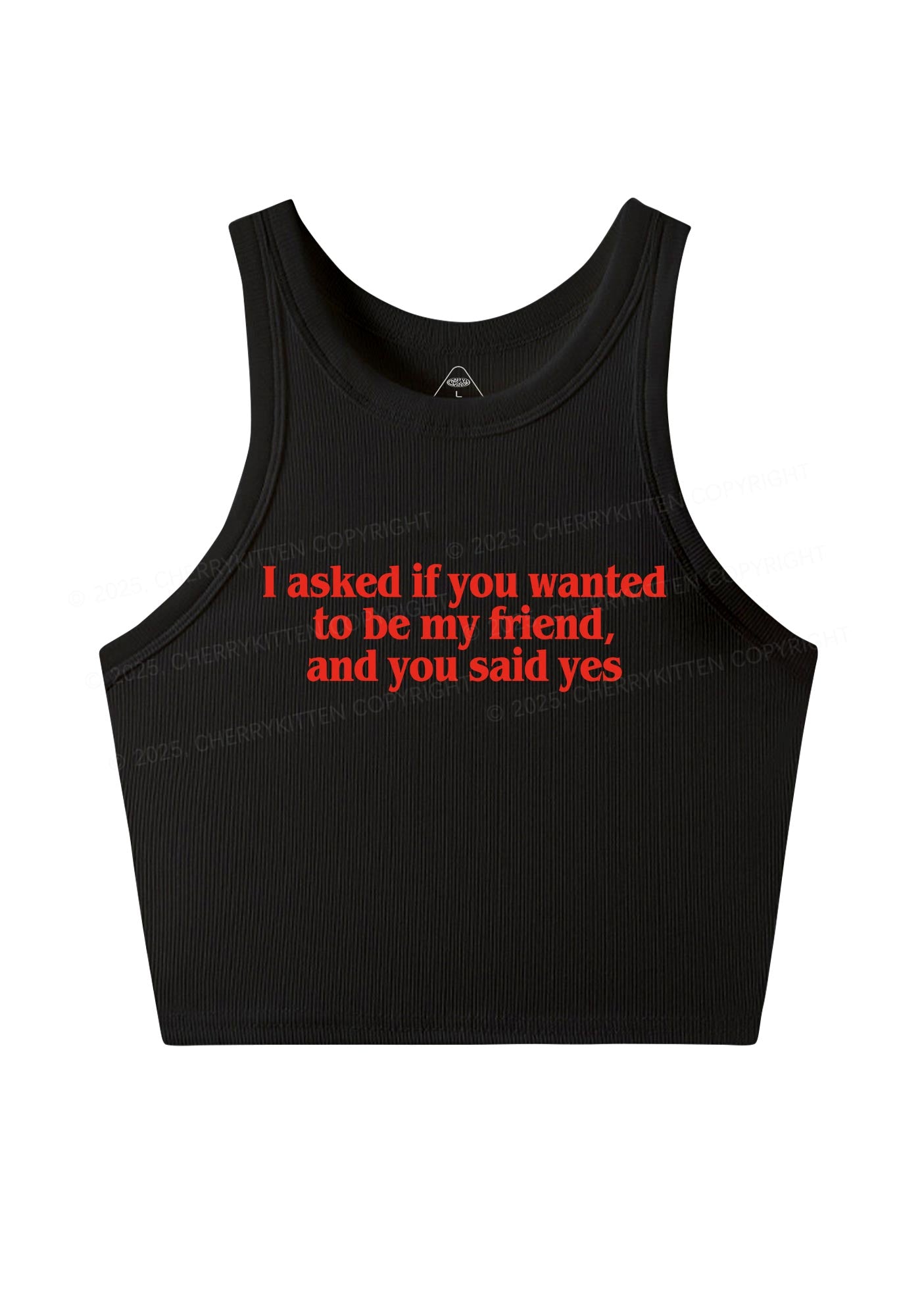 Be My Friend Y2K Crop Tank Top Cherrykitten
