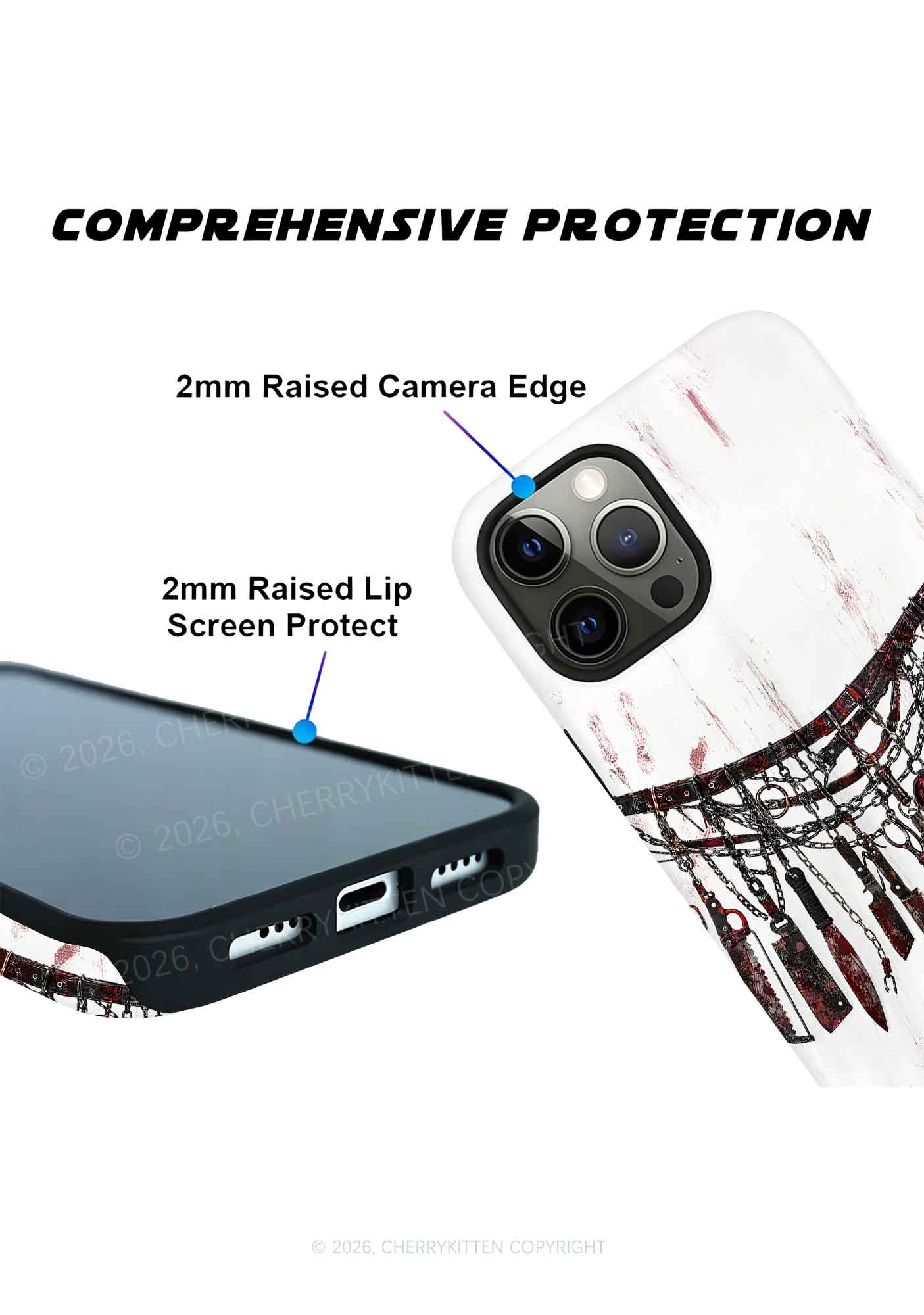 Halloween Bloody Weapon Chains Y2K Phone Case Cherrykitten