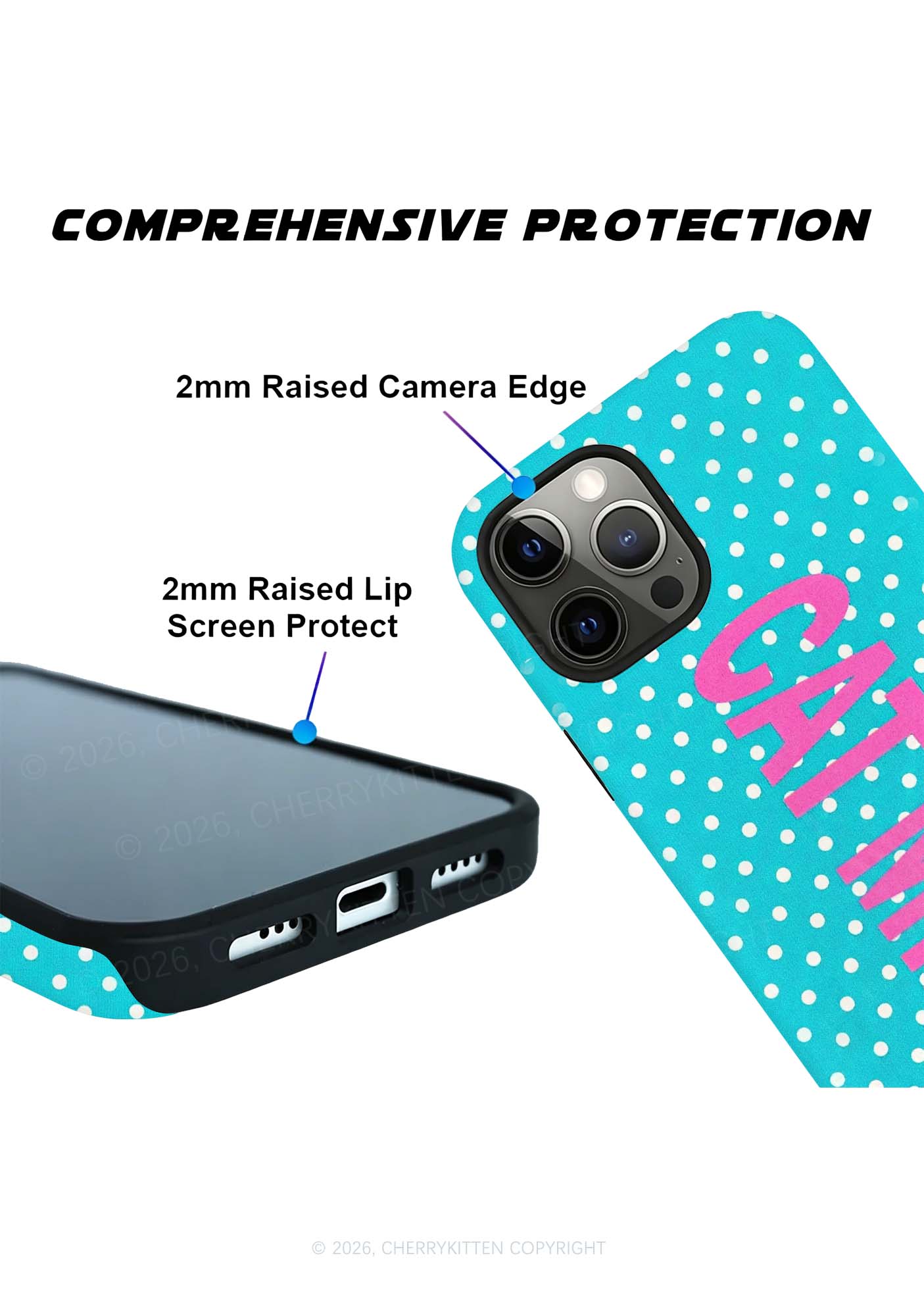 Cat Mxxf Dots Y2K Phone Case Cherrykitten