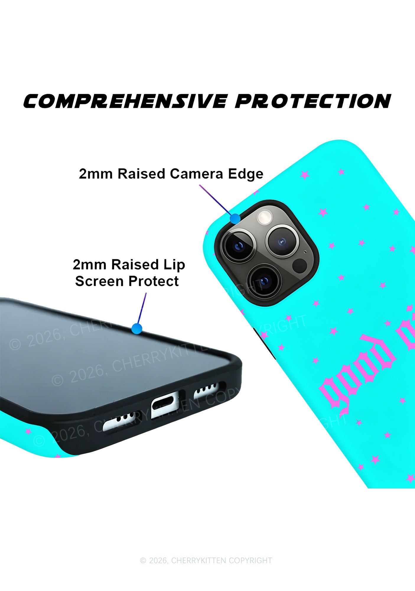 Blue Good Girl Y2K Phone Case Cherrykitten