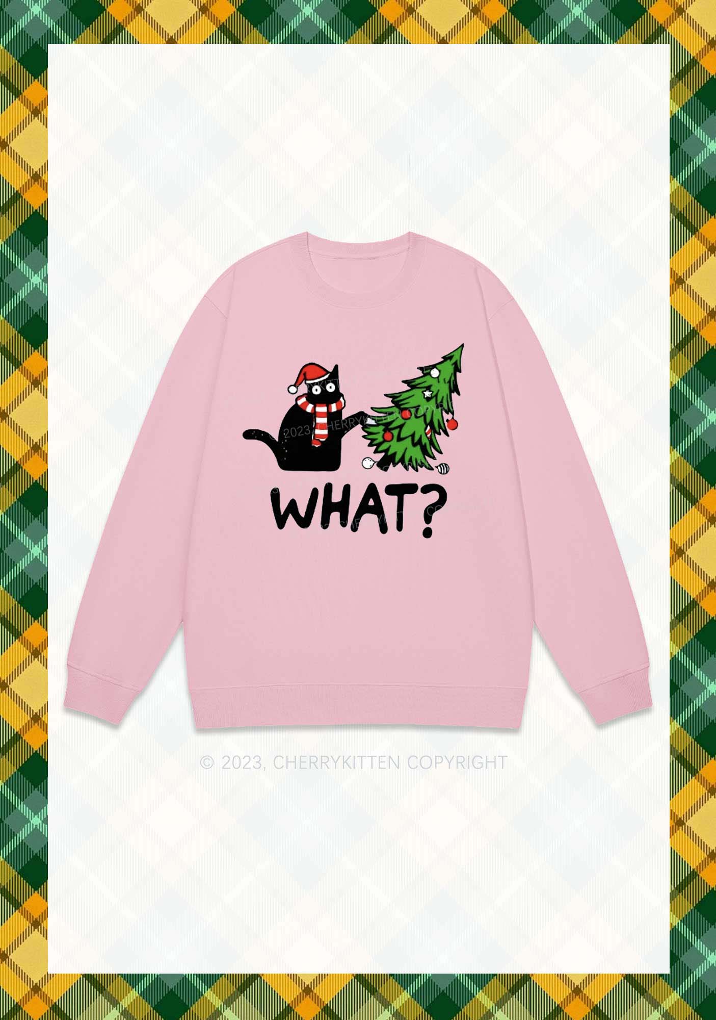 What Christmas Tree Y2K Sweatshirt Cherrykitten