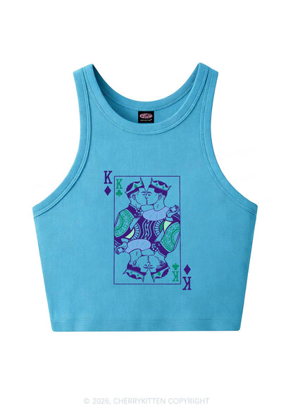 Gay King Pride Y2K Crop Tank Top Cherrykitten