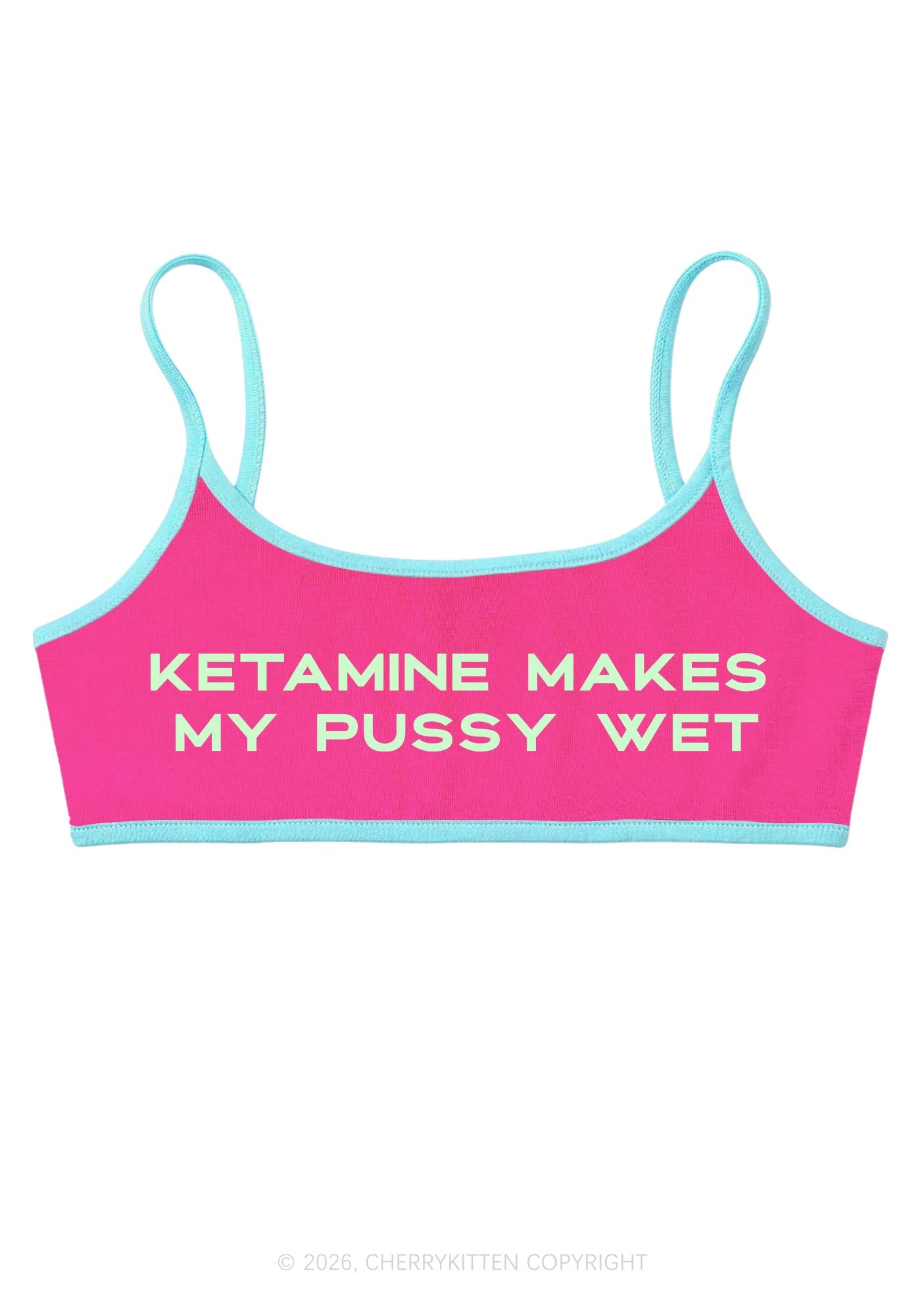 K Make My Puxxy Wet Y2K Super Crop Cami Cherrykitten