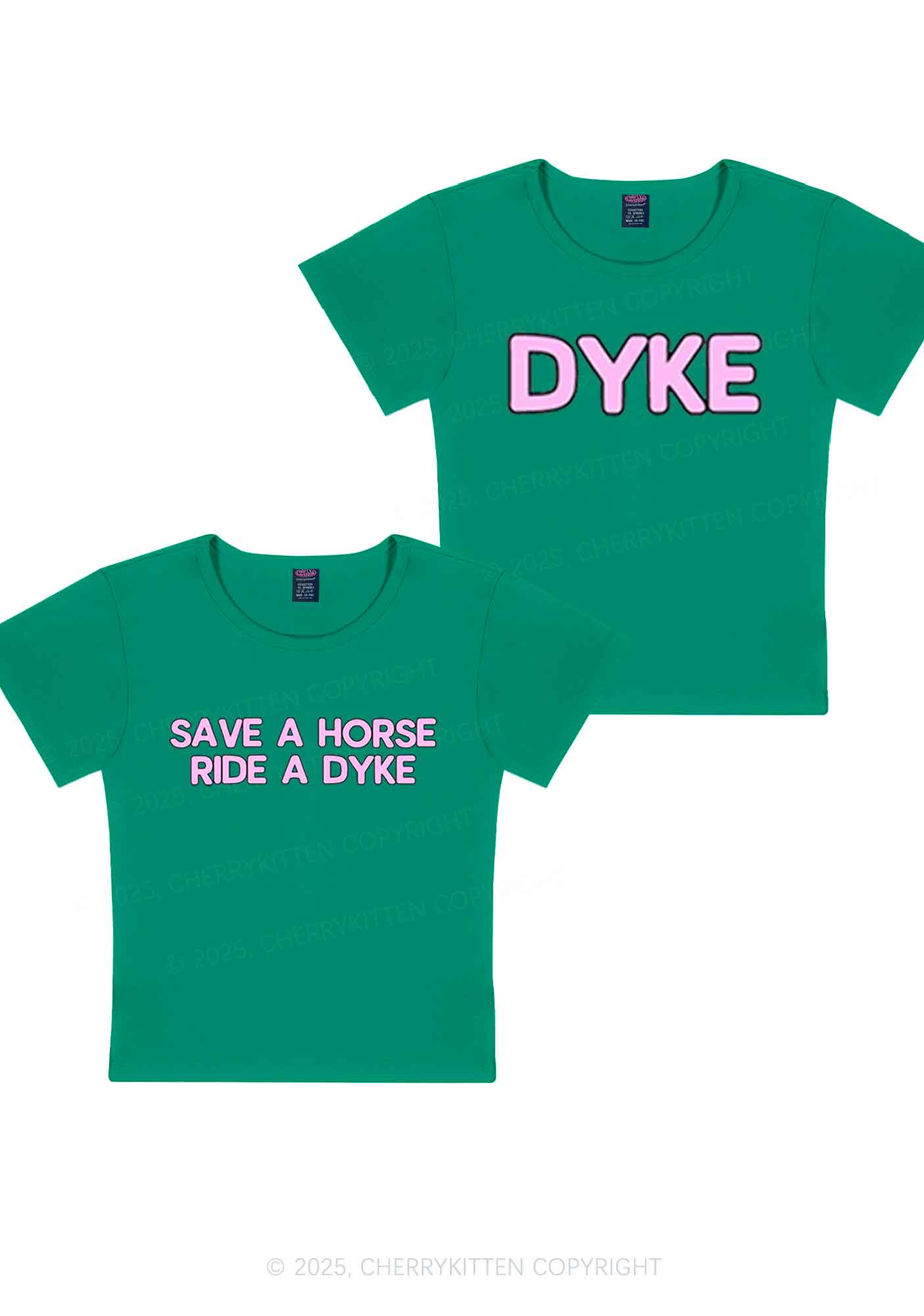 Save Horse Ride Dyke Y2K Valentine's Day Baby Tee Cherrykitten