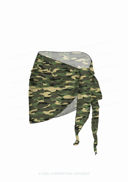 Feral Camo Y2K Print Bikini Set Cherrykitten