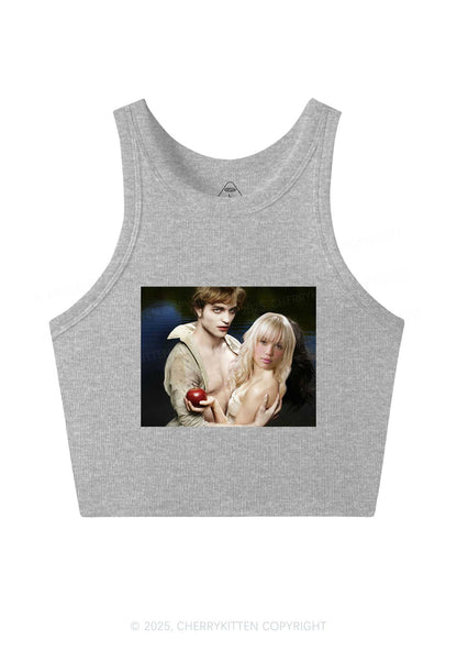 Custom Vampire Lover Photo Y2K Crop Tank Top Cherrykitten