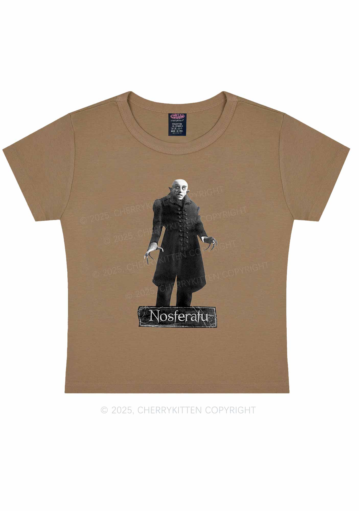 Halloween Male Vampire Y2K Baby Tee Cherrykitten