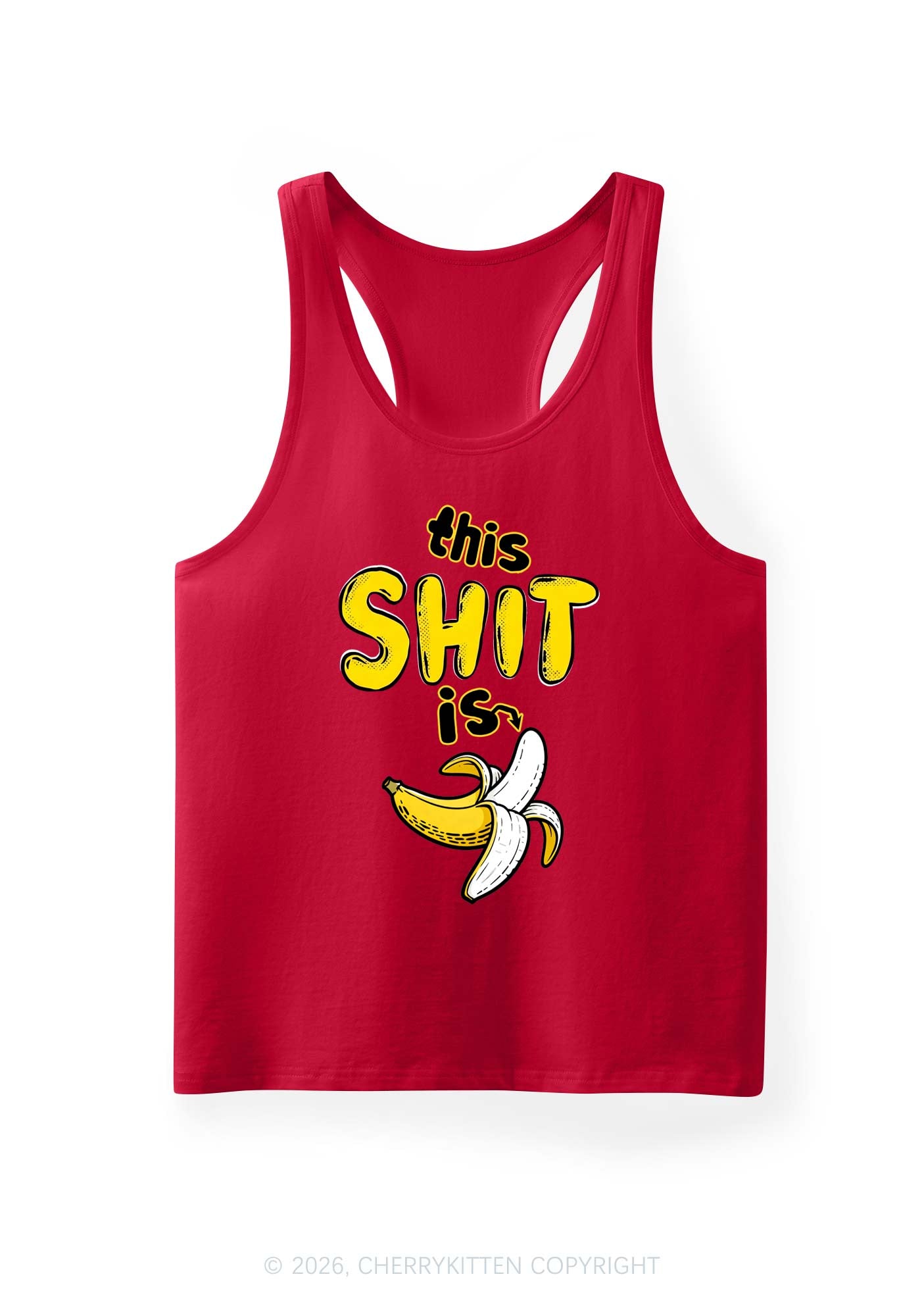 This Shxt Is Banana Y2K Men Racerback Tank Top Cherrykitten