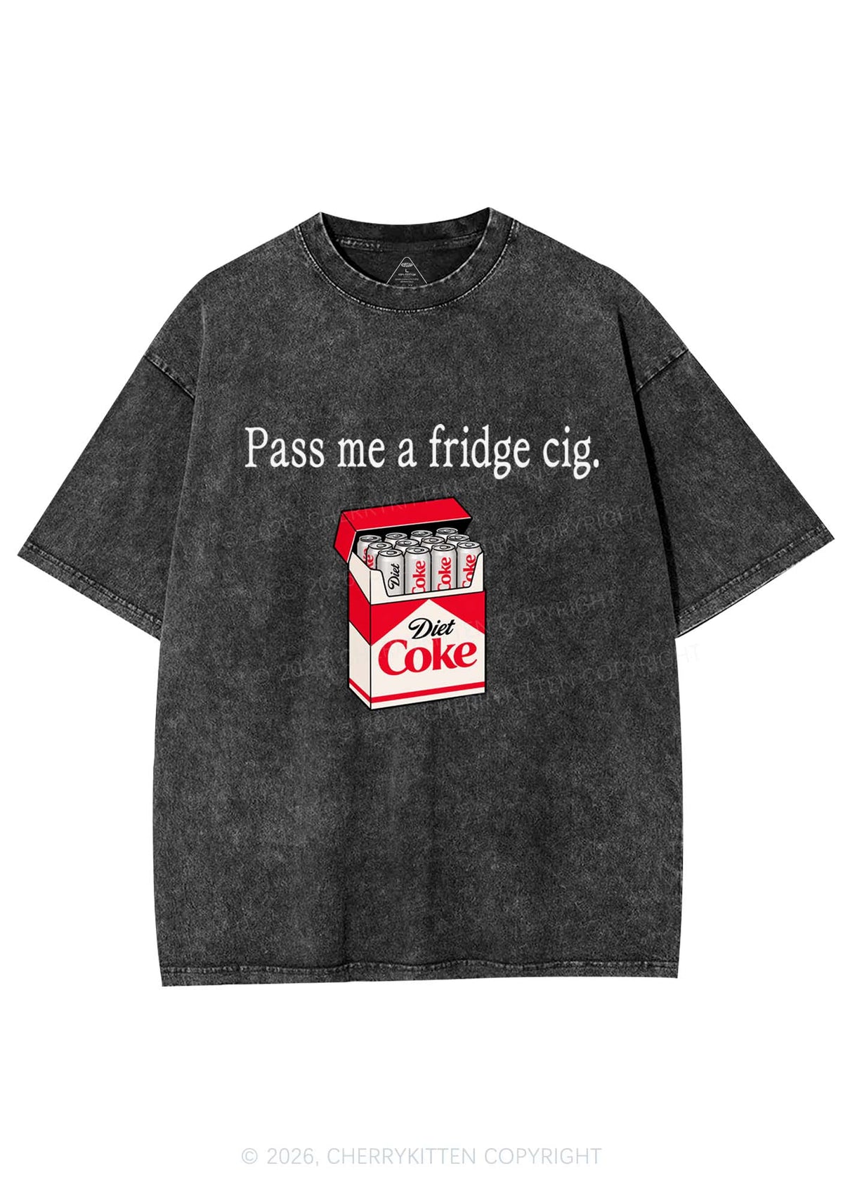 Pass Me Fridge Cig Y2K Shirts Washed Tee Cherrykitten