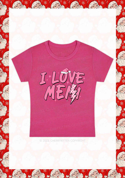 Love Me Not Men Christmas Y2K Baby Tee Cherrykitten