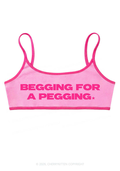 Begging For A Pegging Y2K Super Crop Cami Cherrykitten
