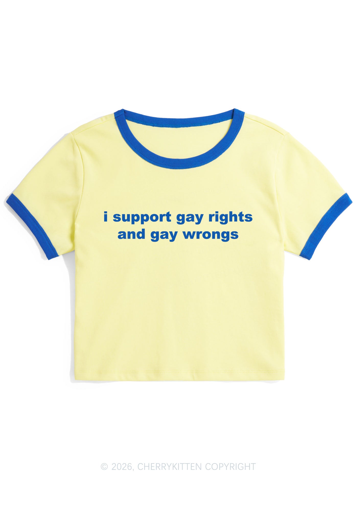 Support Gay Rights Y2K Ringer Tee Cherrykitten