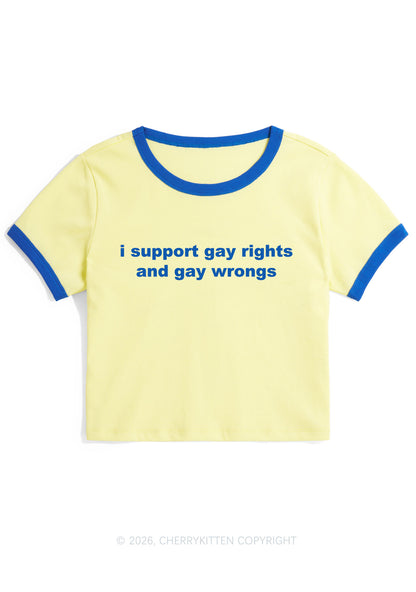 Support Gay Rights Y2K Ringer Tee Cherrykitten