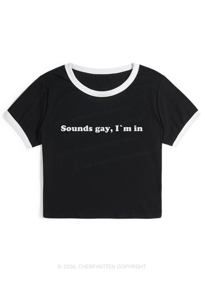 Sounds Gay Pride Y2K Ringer Tee Cherrykitten