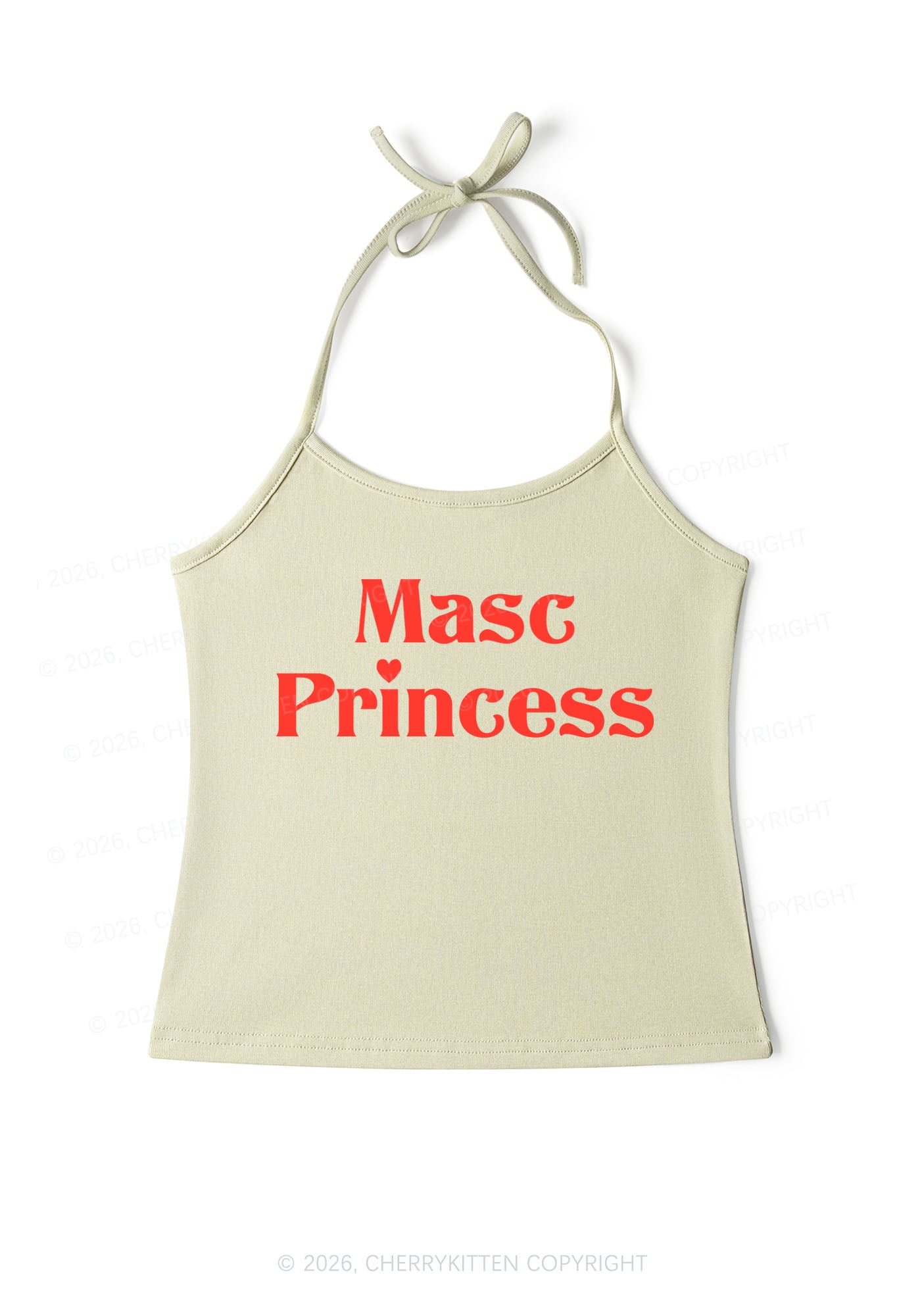 Masc Princess Pride Y2K Halter Neck Cami Cherrykitten