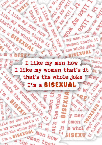 Im A Bisexual Pride 1Pc Y2K Sticker Cherrykitten