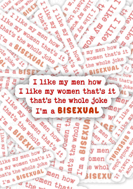 Im A Bisexual Pride 1Pc Y2K Sticker Cherrykitten