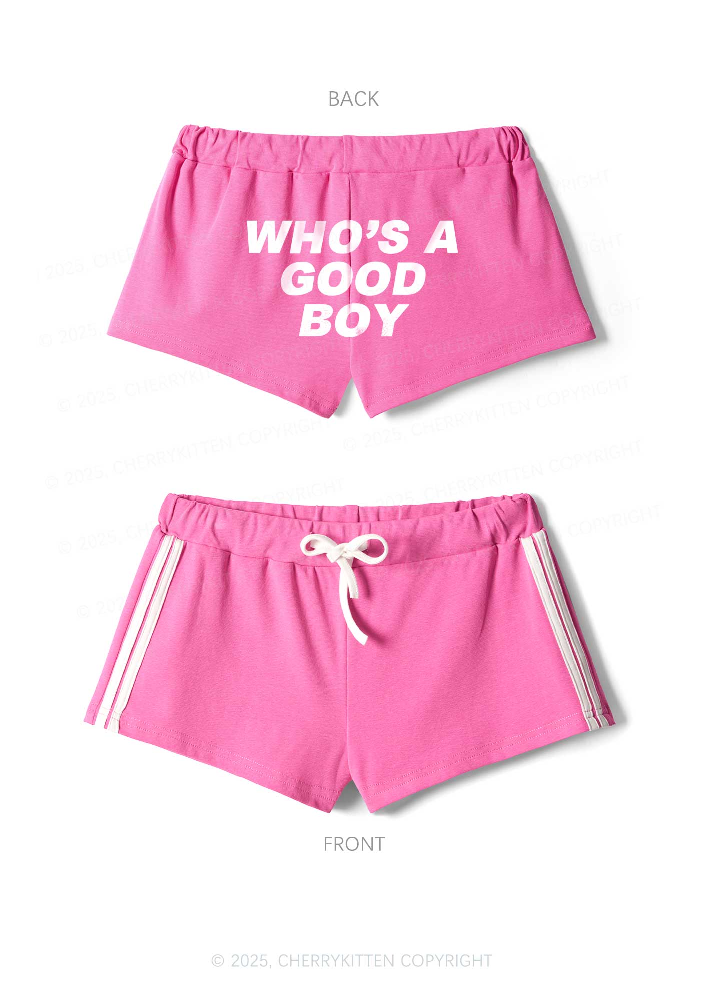 Whos A Good Boy Y2K Drawstring Mini Shorts Cherrykitten