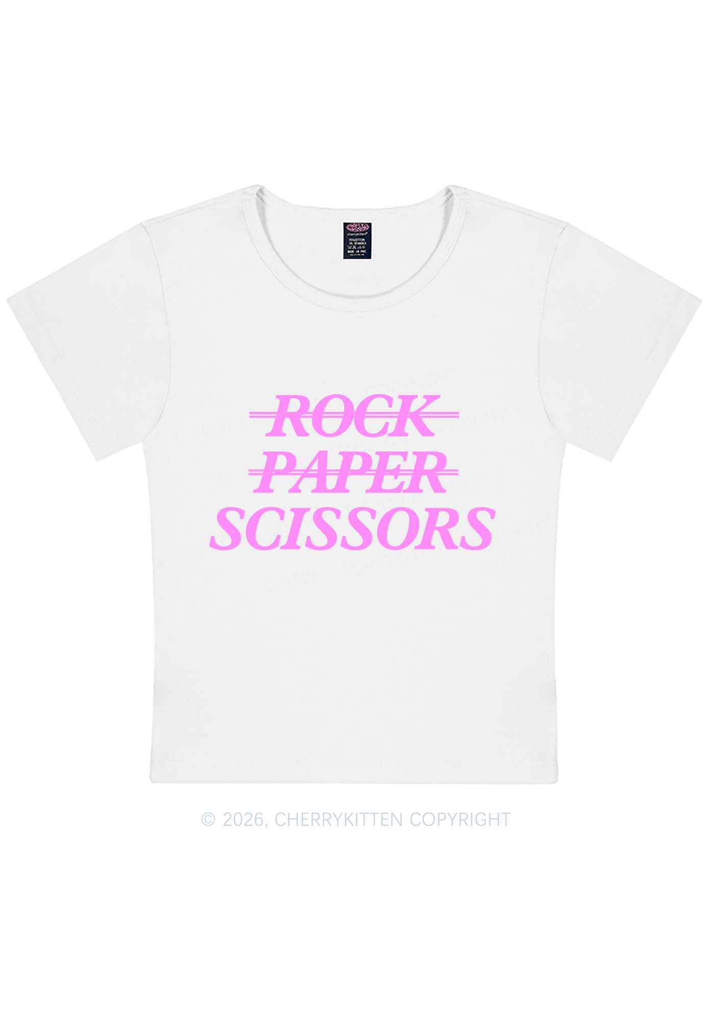 Rock Paper Scissors Pride Y2K Baby Tee Cherrykitten