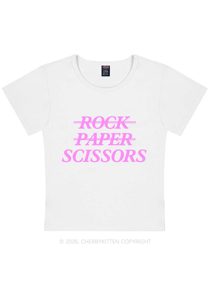 Rock Paper Scissors Pride Y2K Baby Tee Cherrykitten