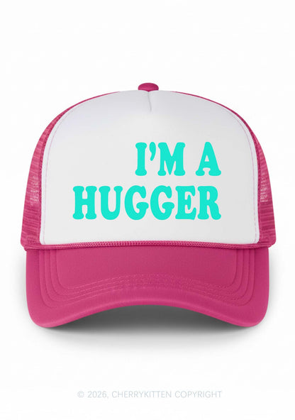 Im A Hugger Y2K Colorblock Trucker Hat Cherrykitten