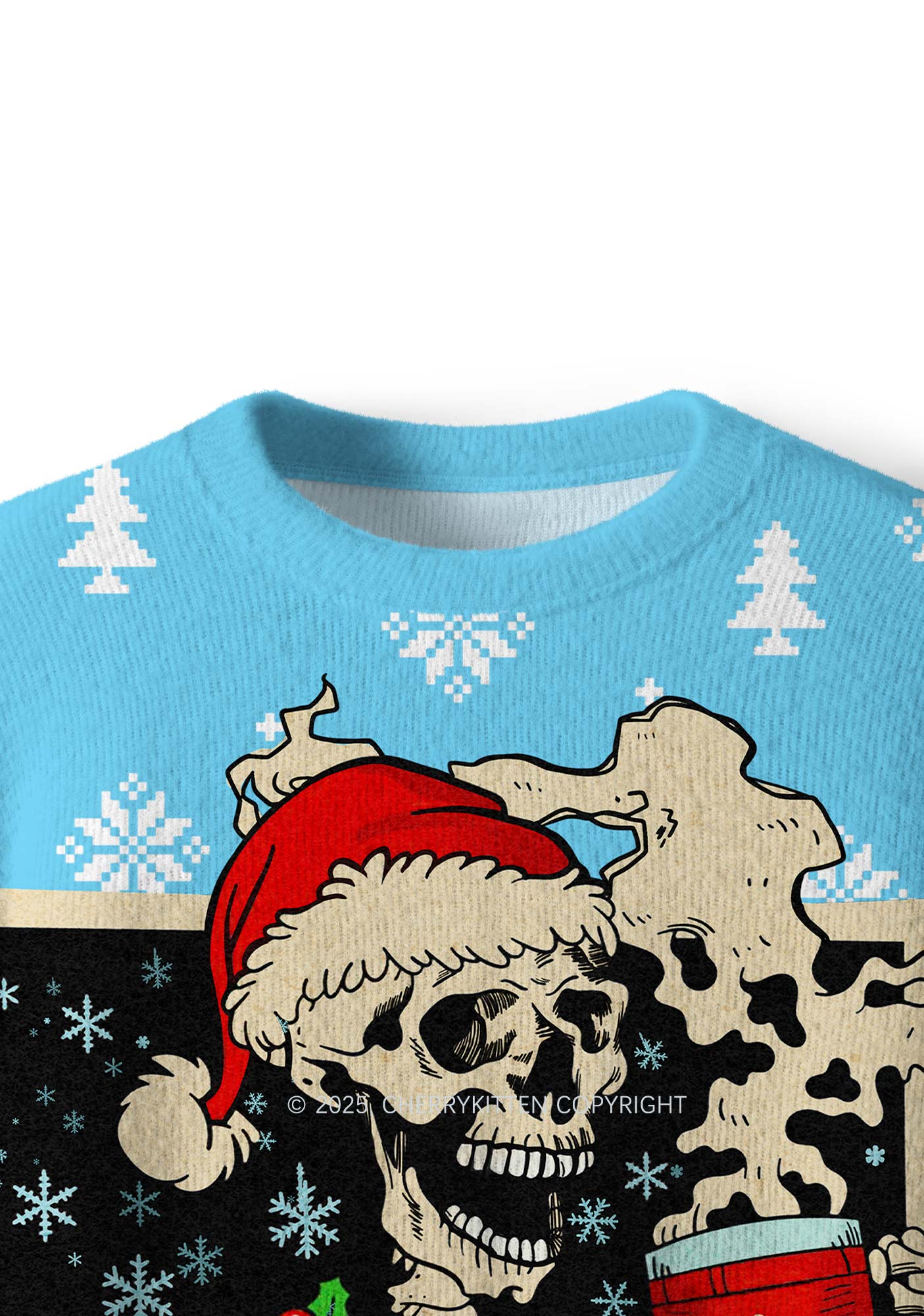 Dead Inside Y2K Christmas Knit Sweatshirt Cherrykitten