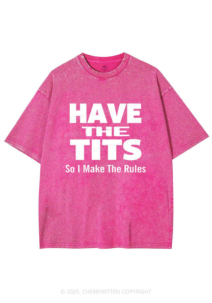 I Make Rules Y2K Shirts Washed Tee Cherrykitten