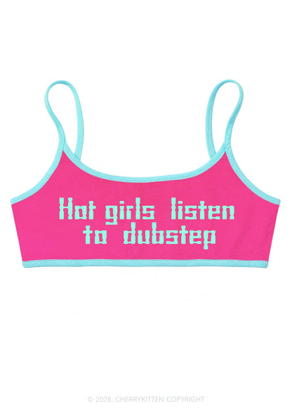 Hot Girls Listen Dubstep Y2K Super Crop Cami Cherrykitten