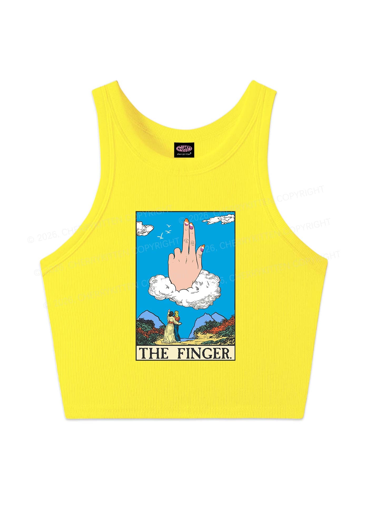 The Lesbians Finger Pride Y2K Crop Tank Top Cherrykitten