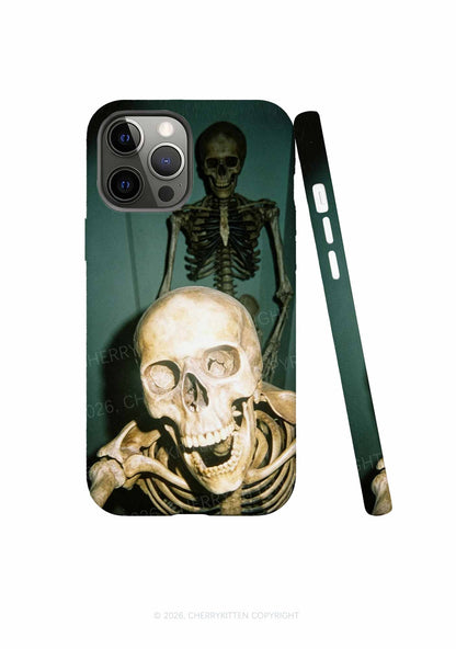 Halloween Double Skeleton Selfie Y2K Phone Case Cherrykitten