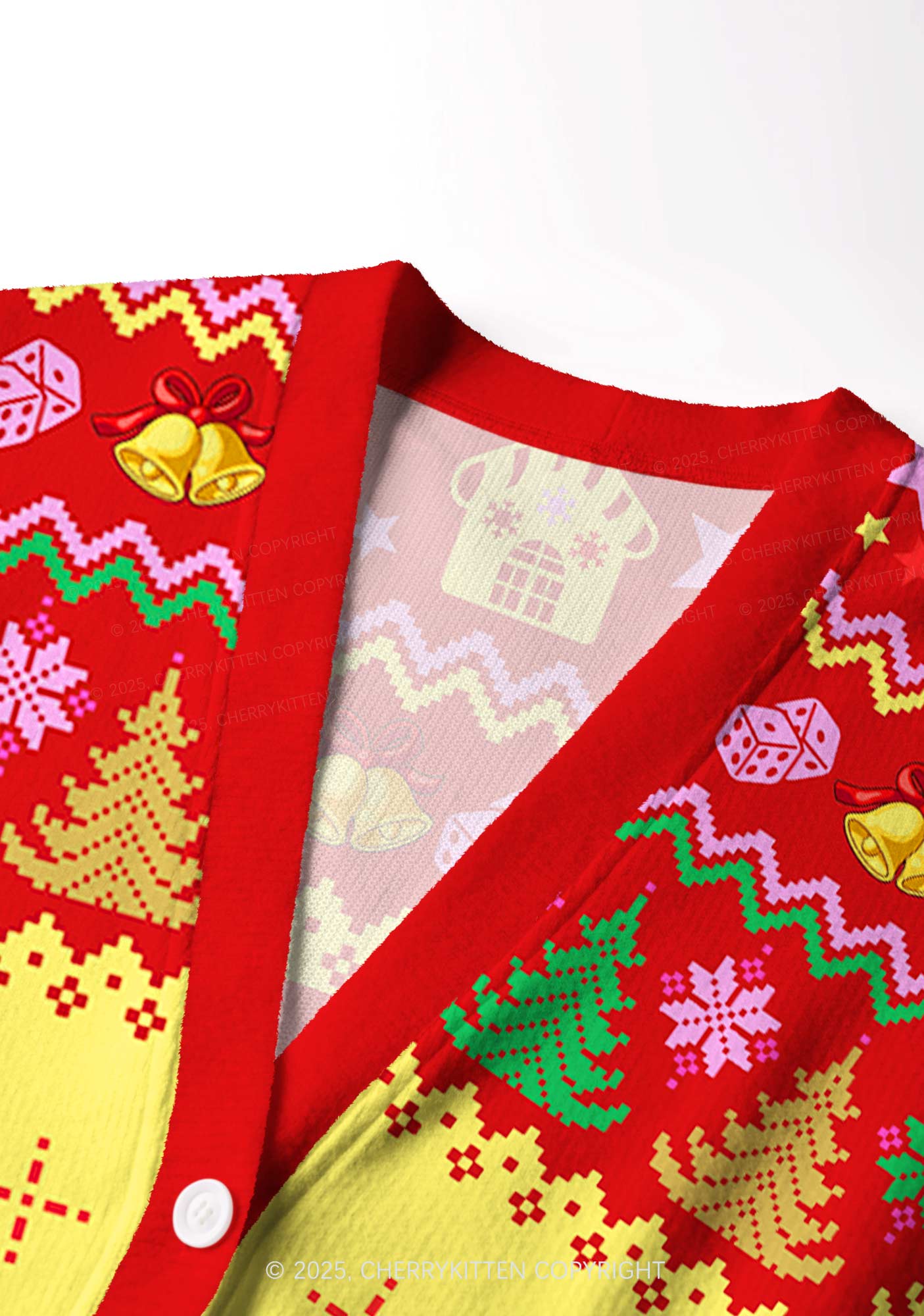 Put Out For Santa Y2K Christmas Cardigan Knit Sweatshirt Cherrykitten