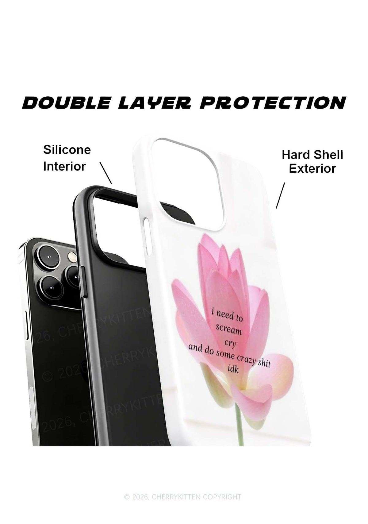 I Need To Scream Cry Y2K Phone Case Cherrykitten