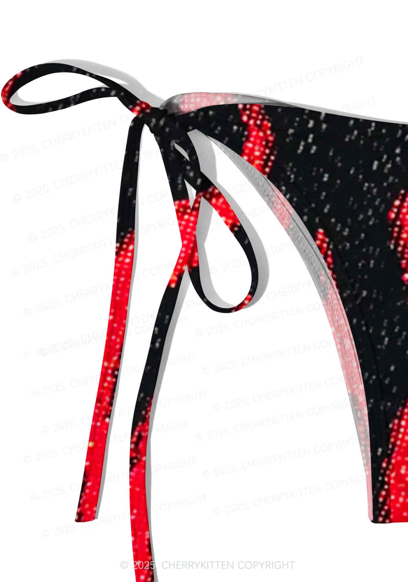 Red Flame Y2K Print Bikini Set Cherrykitten