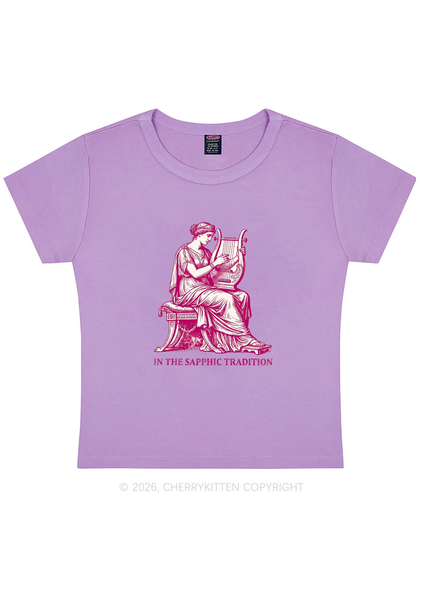 In The Sapphic Tradition Pride Y2K Baby Tee Cherrykitten