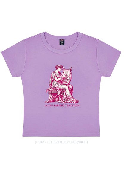 In The Sapphic Tradition Pride Y2K Baby Tee Cherrykitten