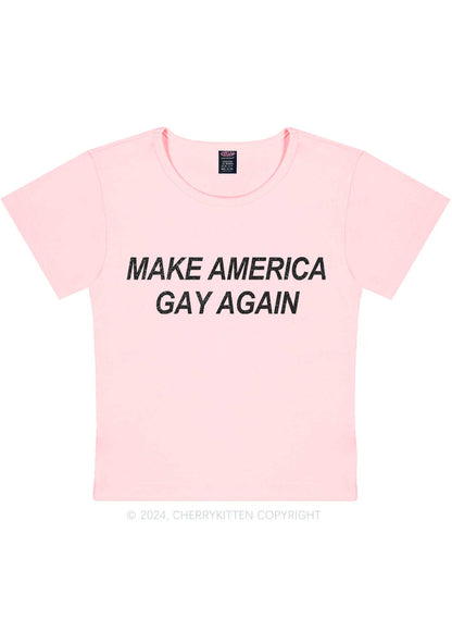 Make America Gay Again Y2K Baby Tee Cherrykitten