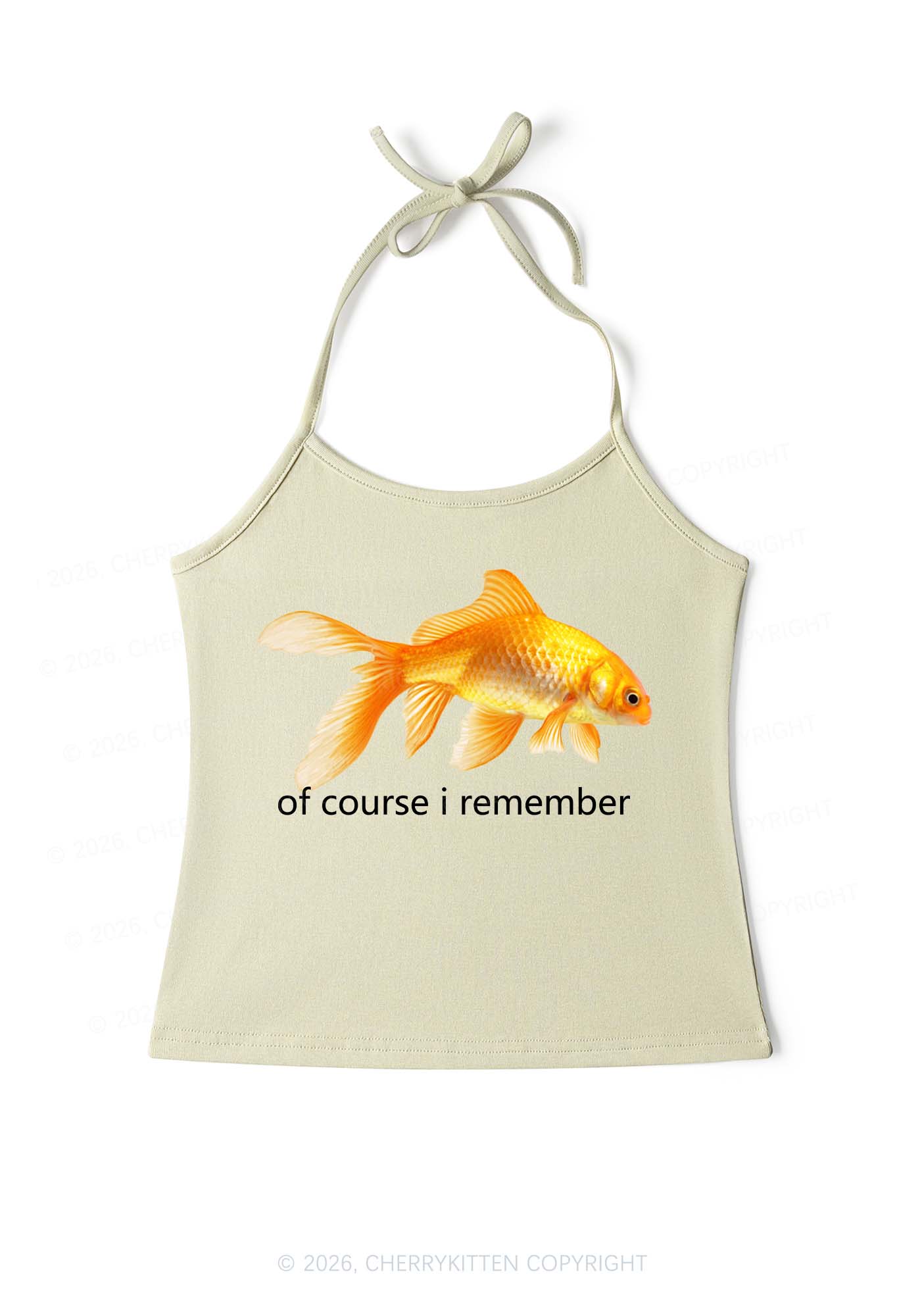 I Remember Goldfish Y2K Halter Neck Cami Cherrykitten