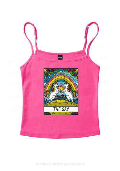 The Gay Unicorn Pride Y2K Spaghetti Strap Cami Cherrykitten
