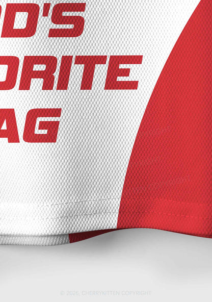 Red Gods Favorite Fag Pride Y2K Crop Sport Jersey Shirts Cherrykitten