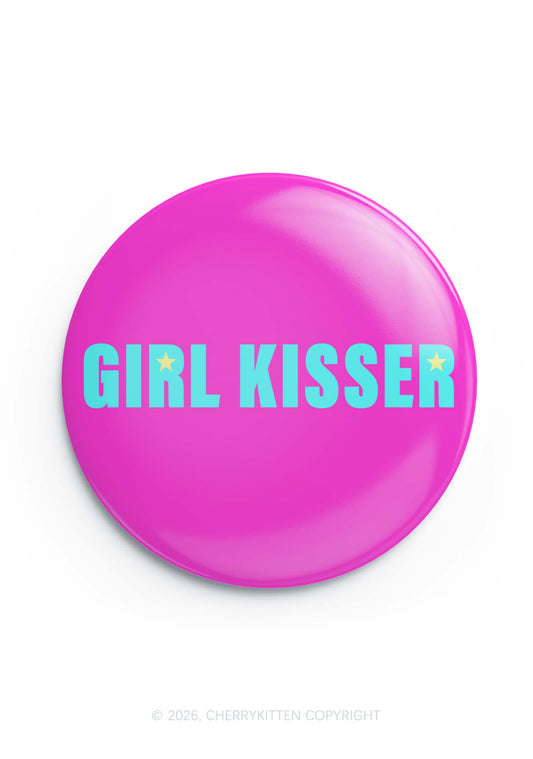 Girl Kisser Pride 1Pc Y2K Pin Badge Cherrykitten