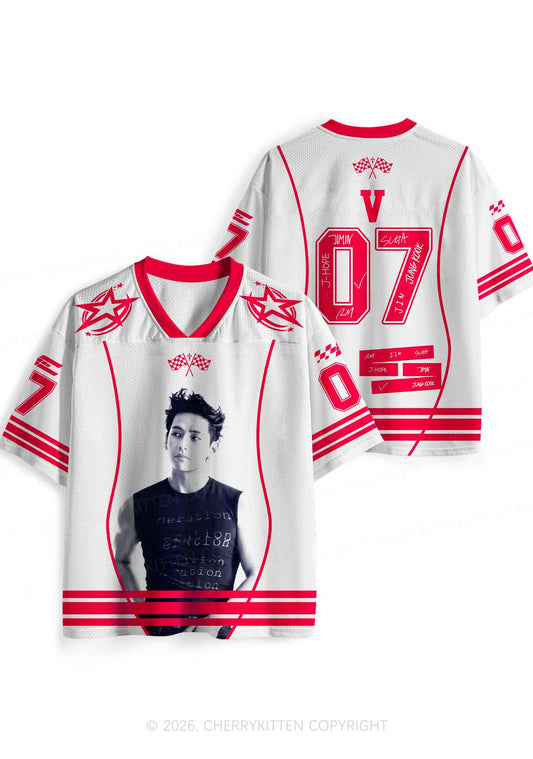 Kpop Muscle Boy Y2K Sport Jersey Shirts Cherrykitten