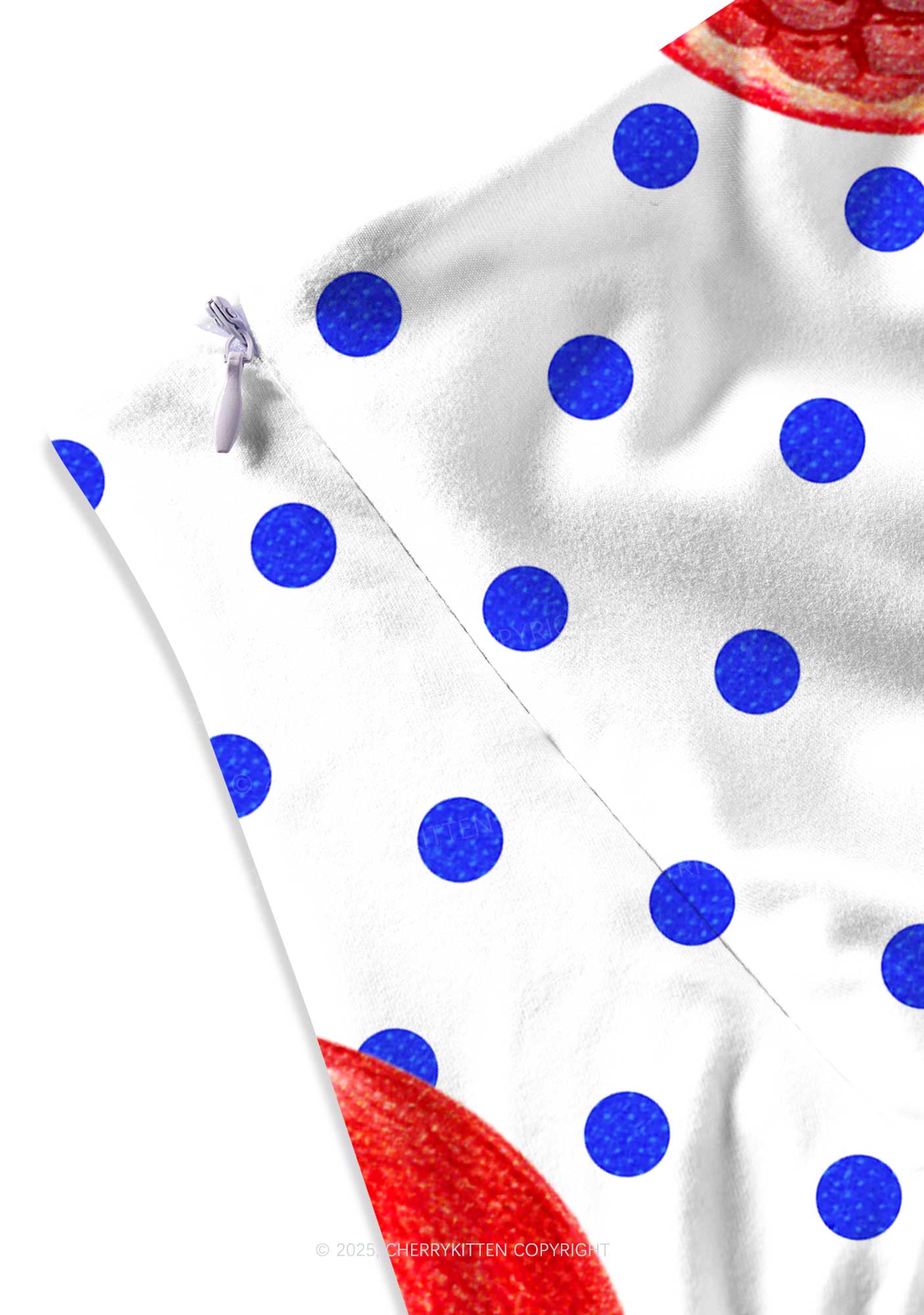 Red Pomegranate Y2K Print Mini Skirt Cherrykitten