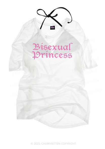 Bisexual Princess Pride Y2K Sheer Boyfriend Tee Cherrykitten