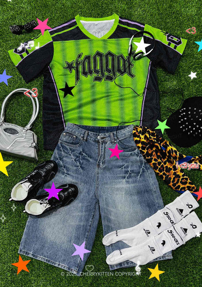 Custom Faggot Stars Pride Y2K Sport Jersey Shirts Cherrykitten